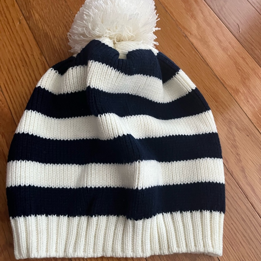 Striped Black and White Kids Beanie
